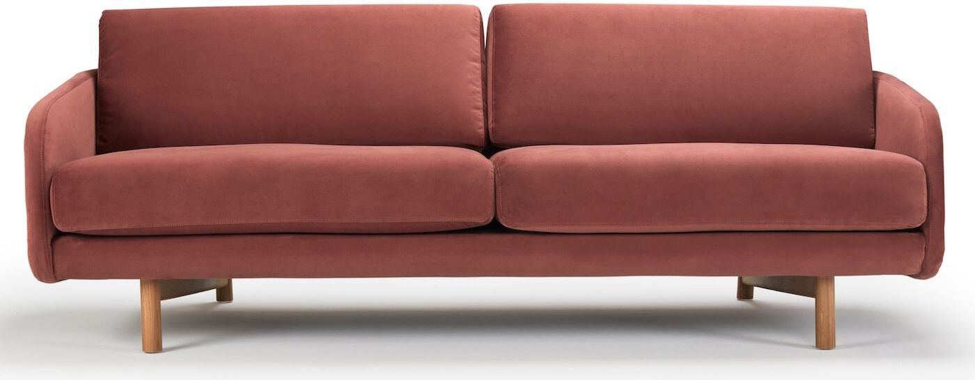 Kragelund Furniture Kragelund Tved 3-seter sofa Peach Velur   Unoliving