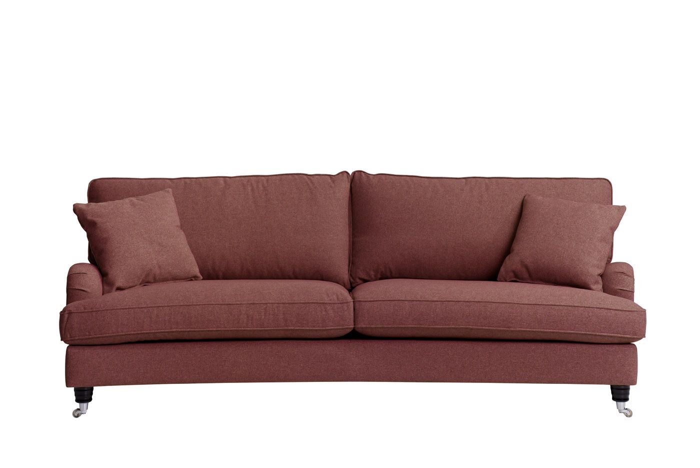 Troels Møbler Lancaster 3-seters. sofa - Rød m. hjul   Unoliving