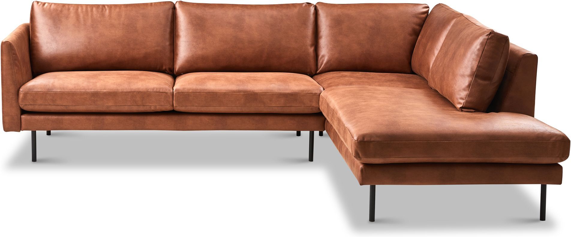 Bovento Licata 2,5-pers. Sofa open-end høyre, Cognac   Unoliving