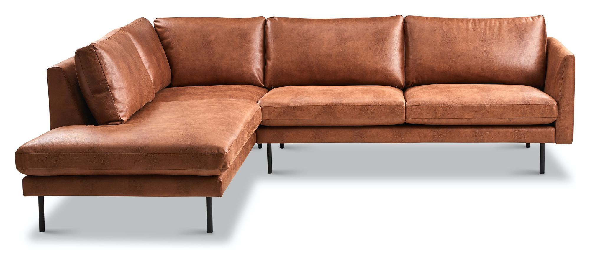 Bovento Licata 2,5-pers. Sofa open-end venstre, Cognac   Unoliving