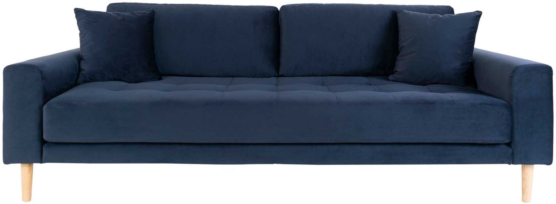 House Nordic Lido 3-pers, Sofa - Mørkeblå Velour   Unoliving