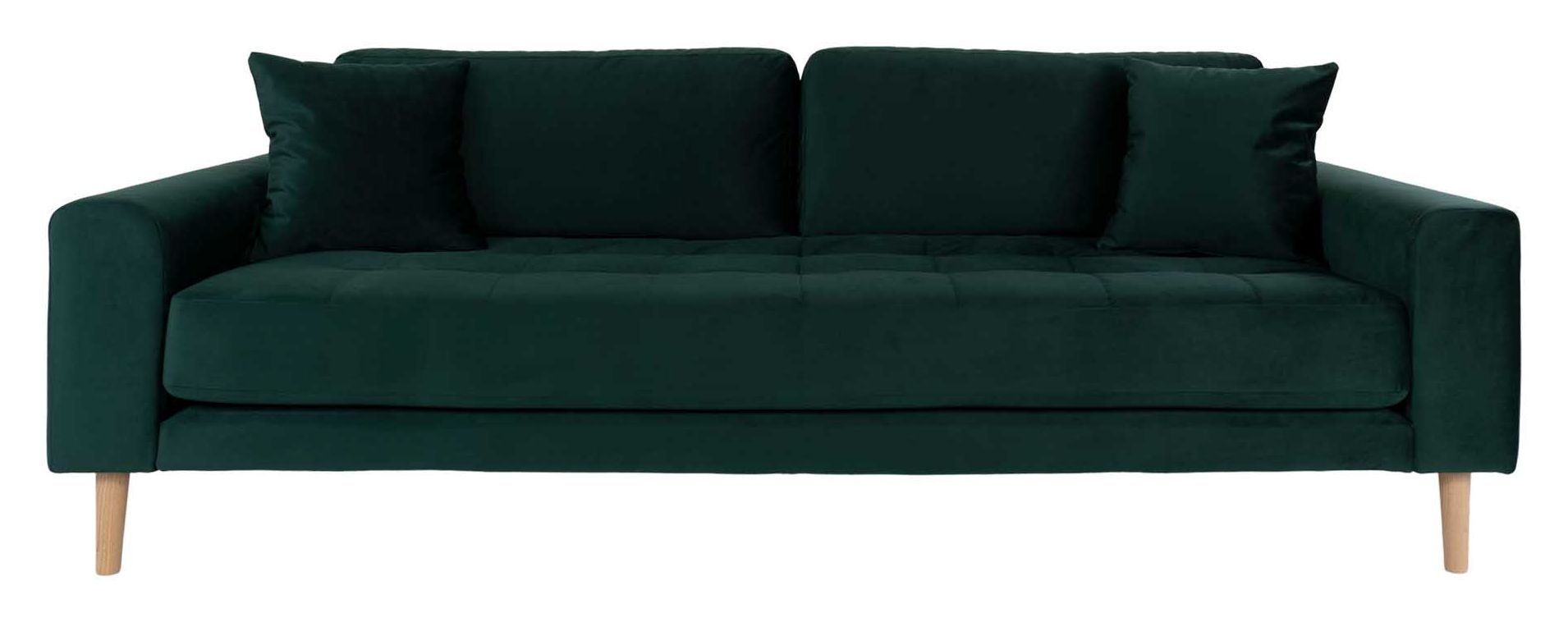 House Nordic Lido 3-pers, Sofa - Mørkegrønn Velour   Unoliving