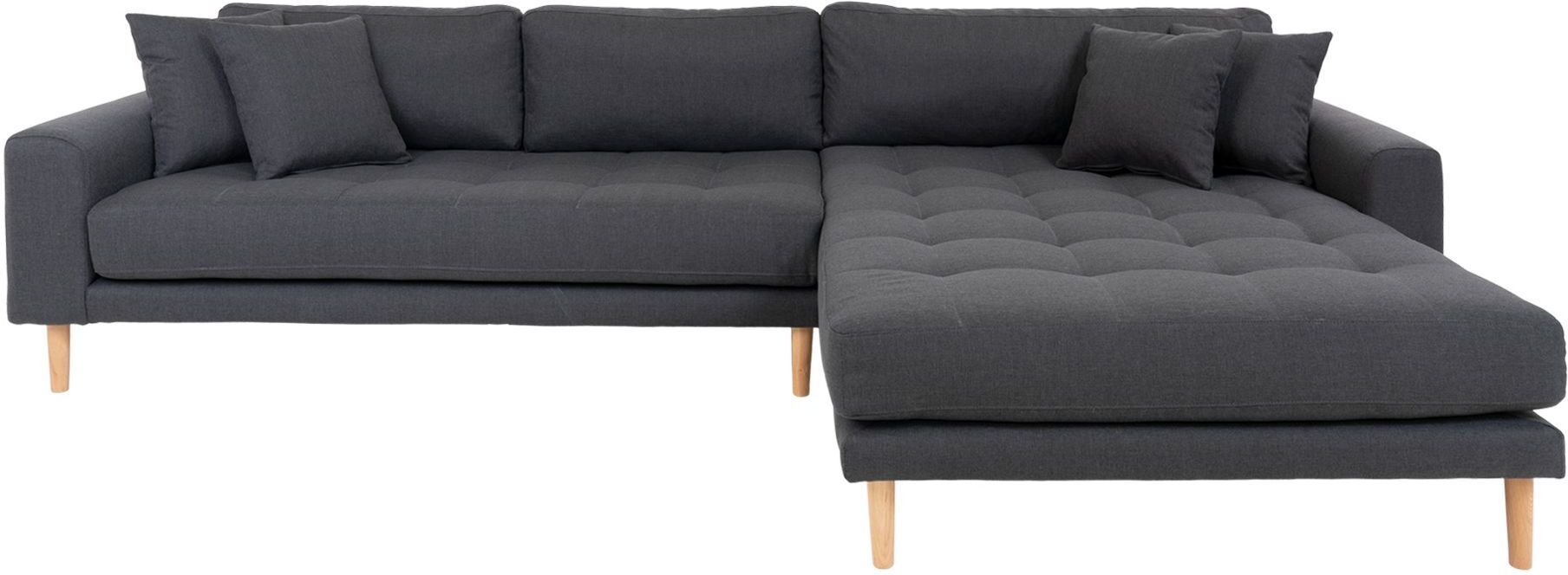 House Nordic Lido Lounge Sofa m, høyrevendt sjeselong - Mørkegrå   Unoliving