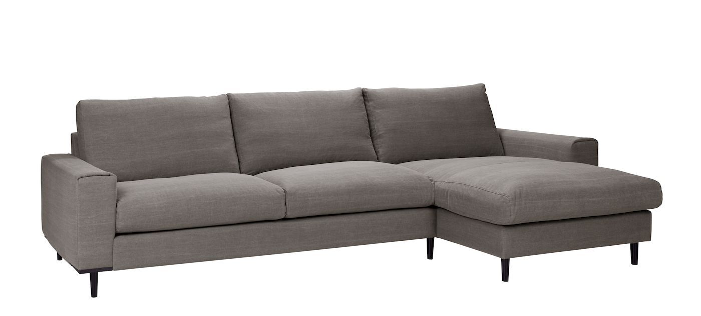 Troels Møbler Mossy 3-seter Sofa m. sjeselong - Brun   Unoliving