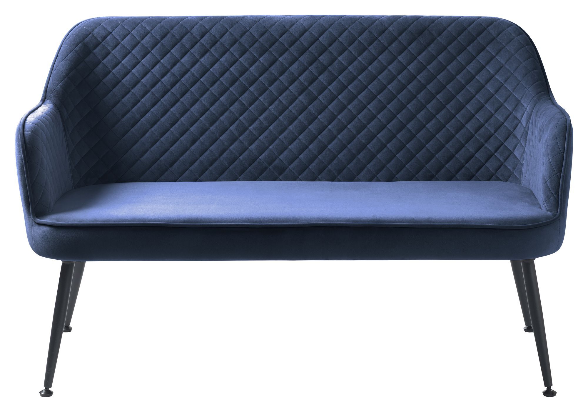 Unique Furnitures Berrie Loungesofa, Blå velour/Sort   Unoliving