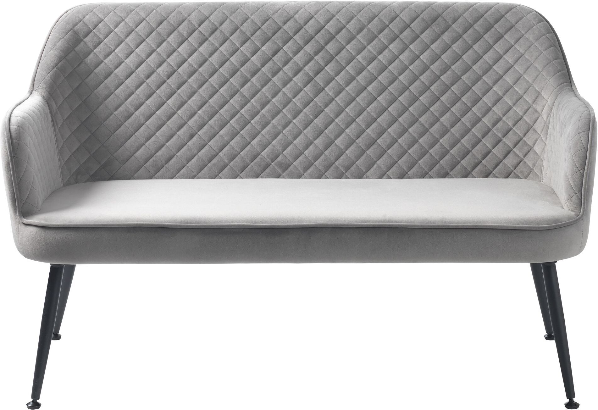 Unique Furnitures Berrie Loungesofa, Grå velour/Sort   Unoliving