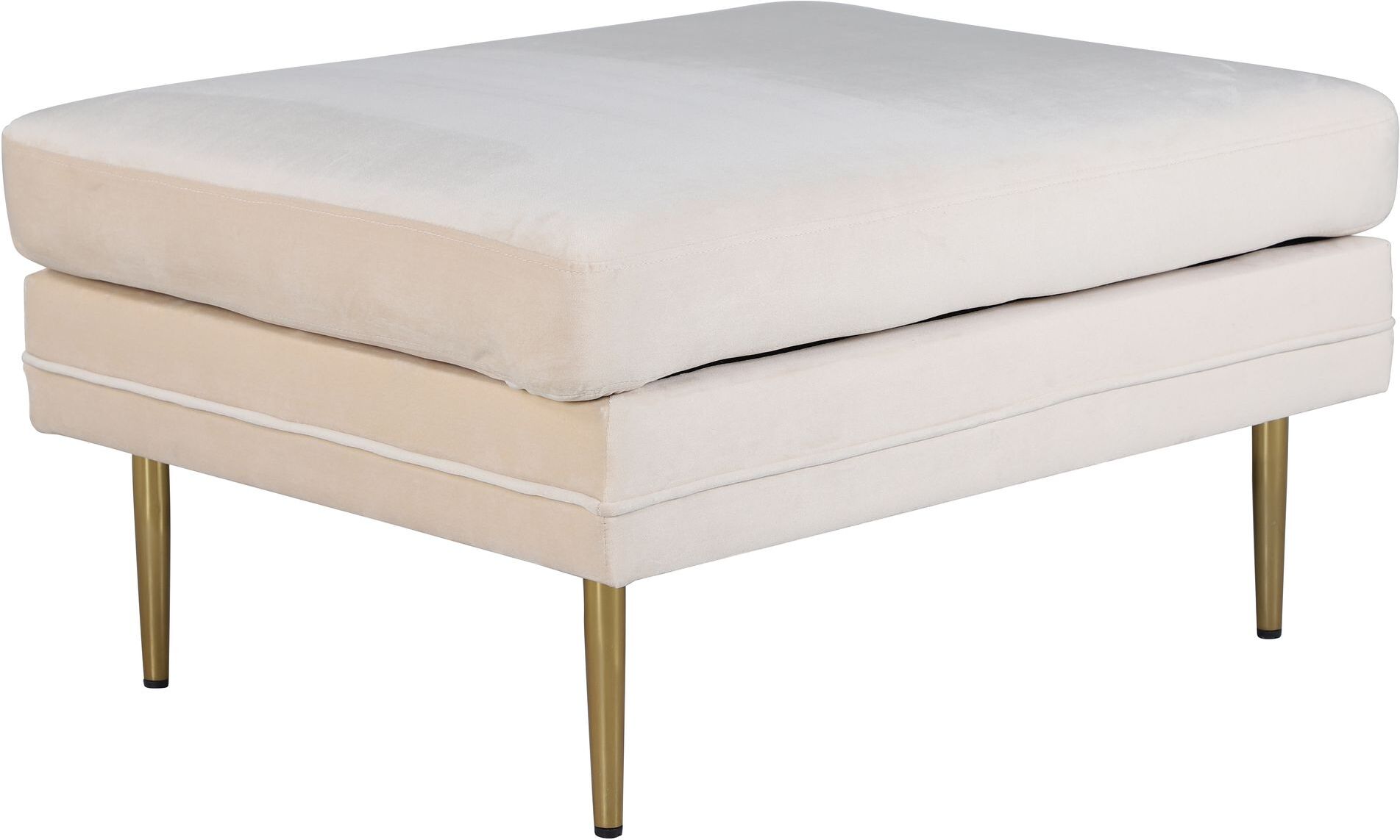 Venture Design Boom Ottoman, Beige Velour   Unoliving