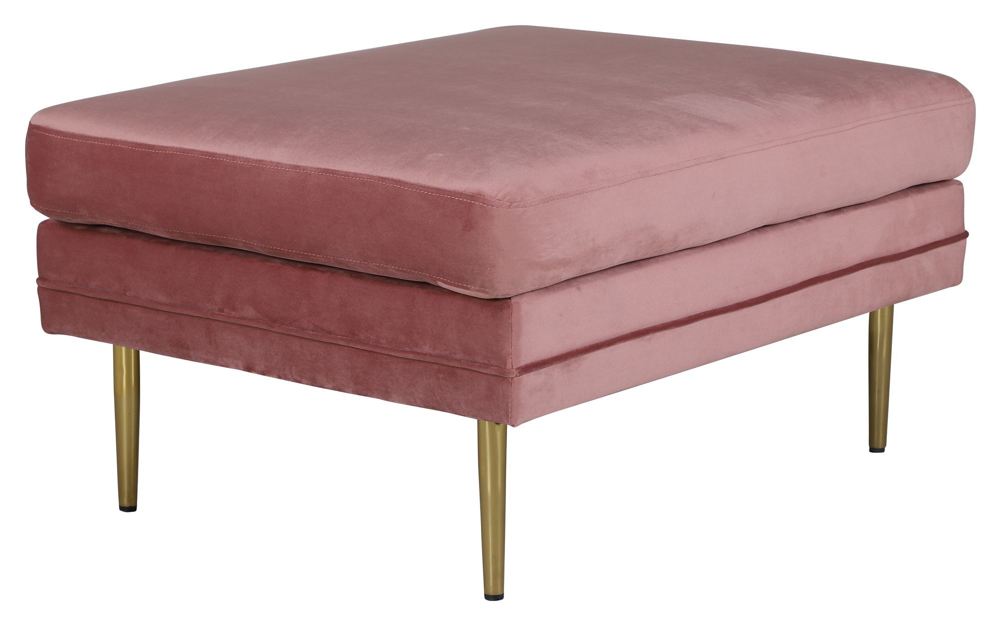 Venture Design Boom Ottoman, Pink Velour   Unoliving