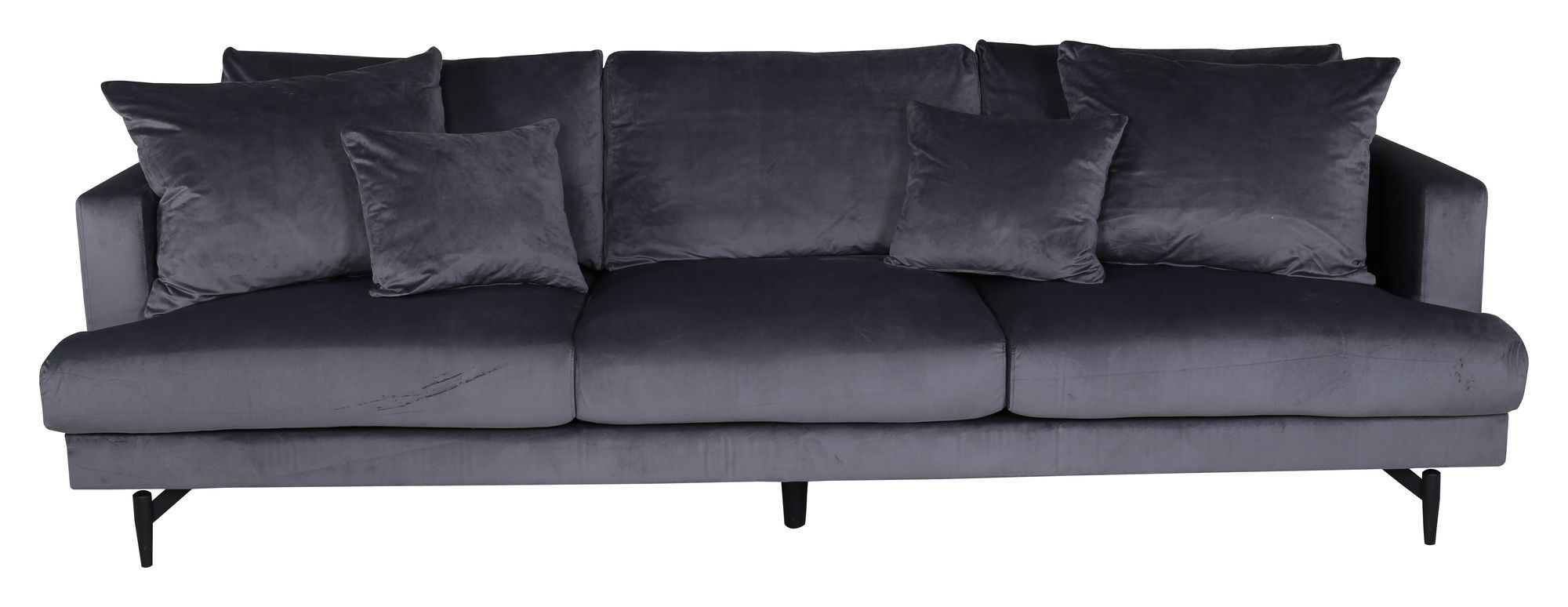 Venture Design Sofia 3-pers. Sofa, Mørkegrå Velour   Unoliving