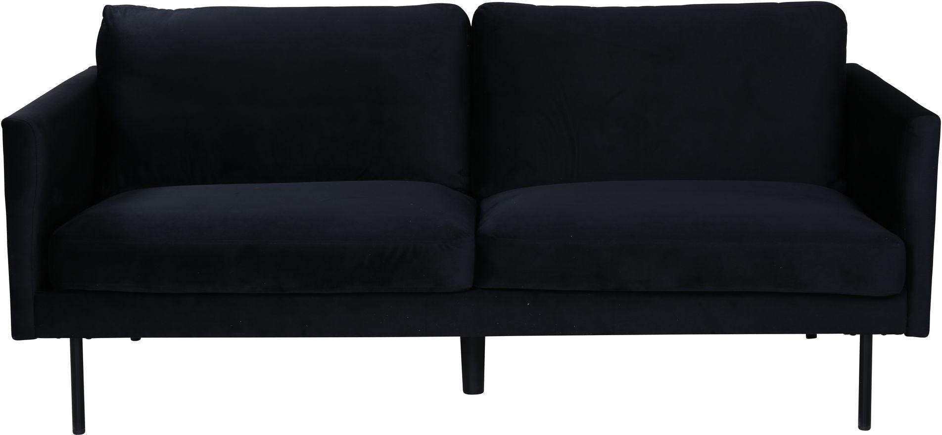 Venture Design Zoom 2-pers. sofa, Sort Velour   Unoliving