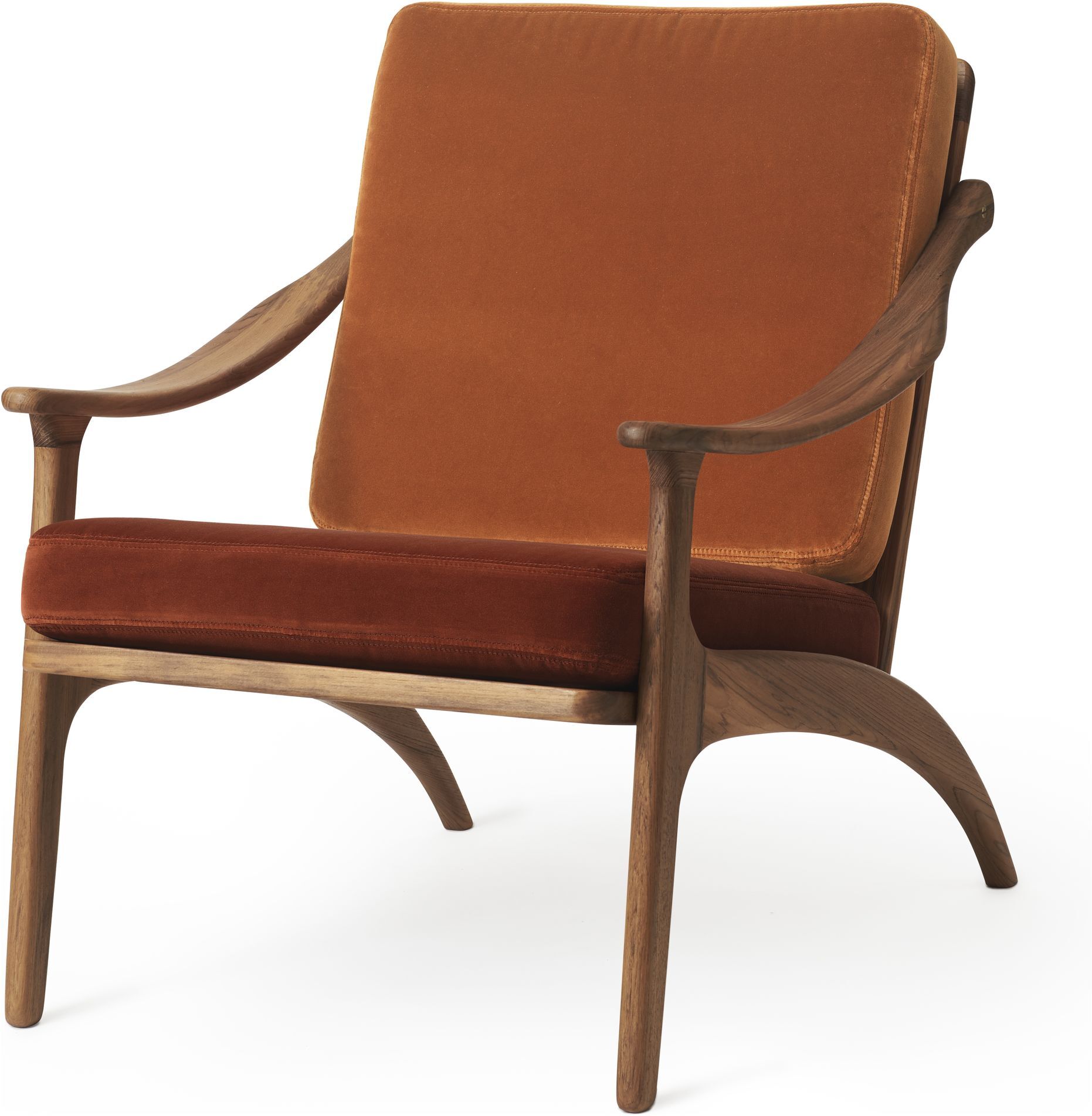 Warm Nordic LEAN BACK Loungestol Rose/Rust, Teak   Unoliving