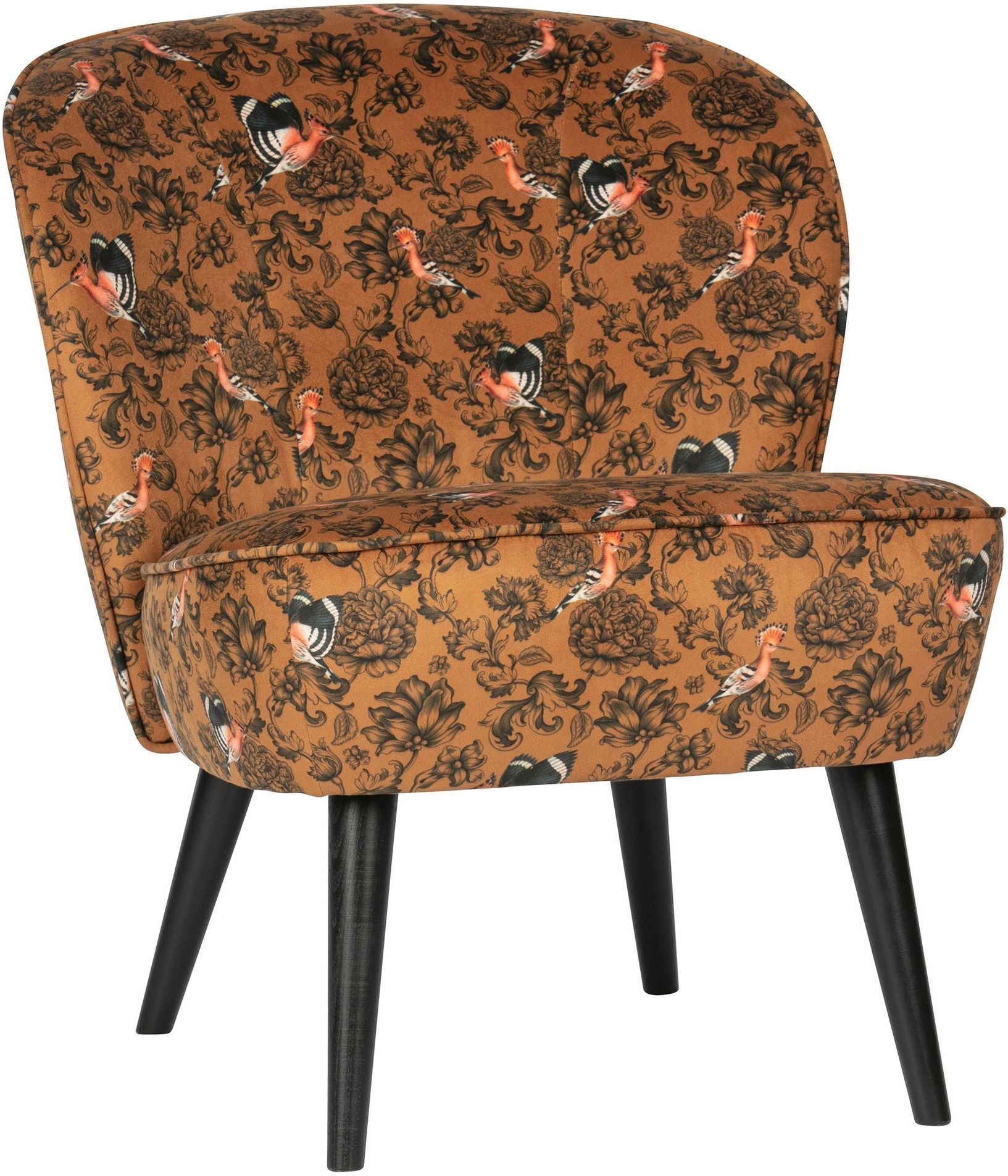 Woood Sara Loungestol - Fenix Print Velour   Unoliving