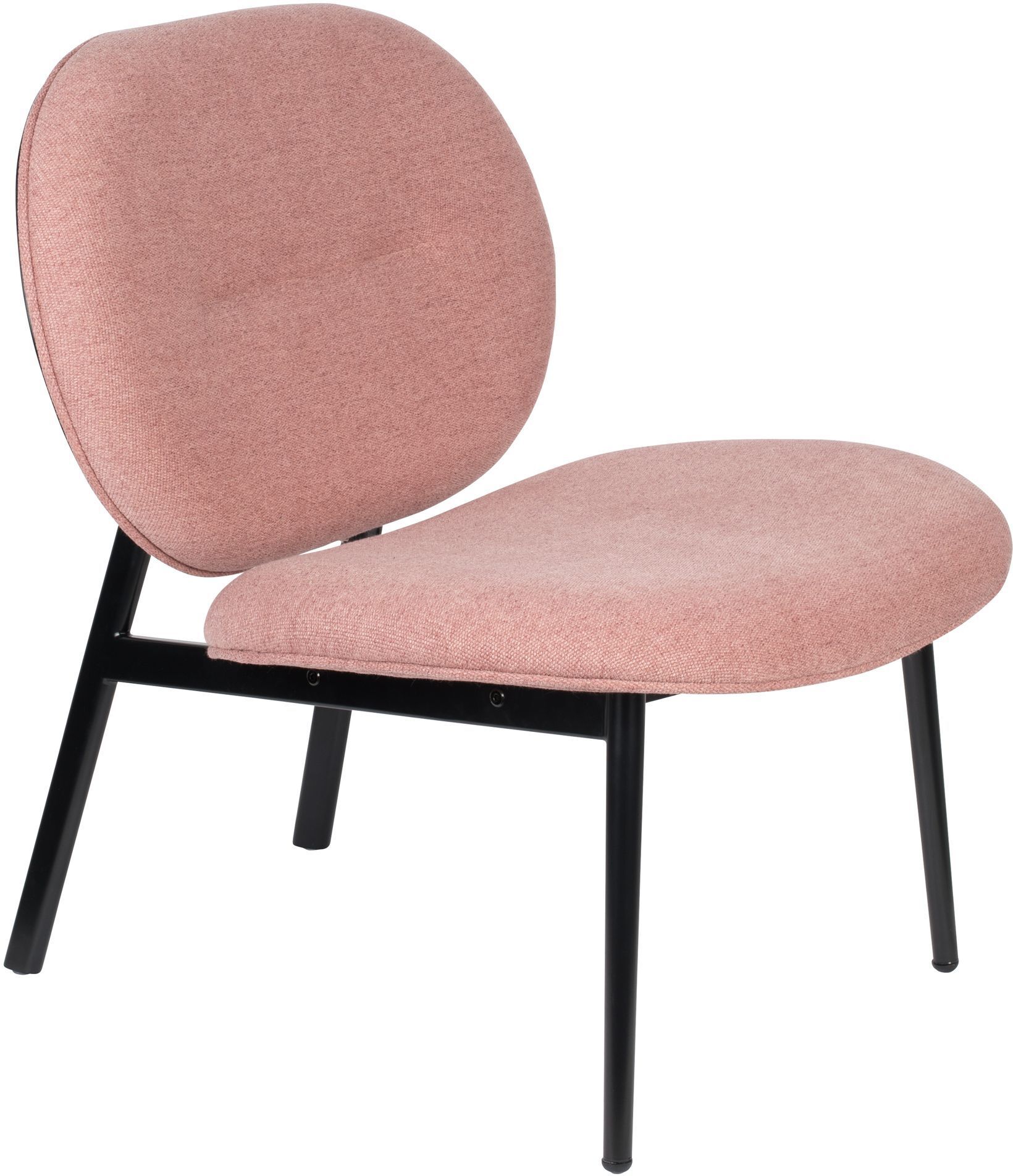 Zuiver Spike Loungestol - Pink/Sort   Unoliving