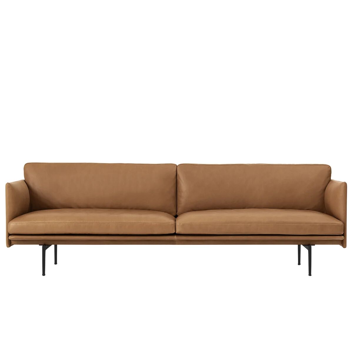 Muuto Outline sofa 3-seter brunt skinn