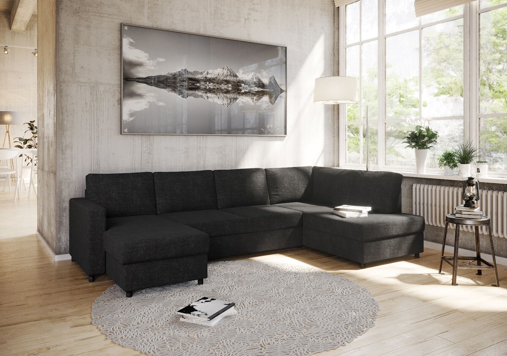 SparMax Svelvik Sovesofa D3a Venstre - Antrasitt