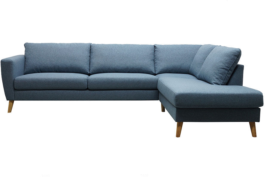 SparMax Kragerø 3a Sofa Med Sjeselong- -Sjøblå