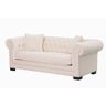 Dekoria Sofa Chesterfield Classic Velvet Cream 3-os. - Size: 218 x 96 x 78 cm