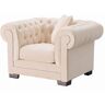 Dekoria Fotel Chesterfield Classic Velvet Cream 118x96x77cm - Size: 118 x 96 x 77 cm