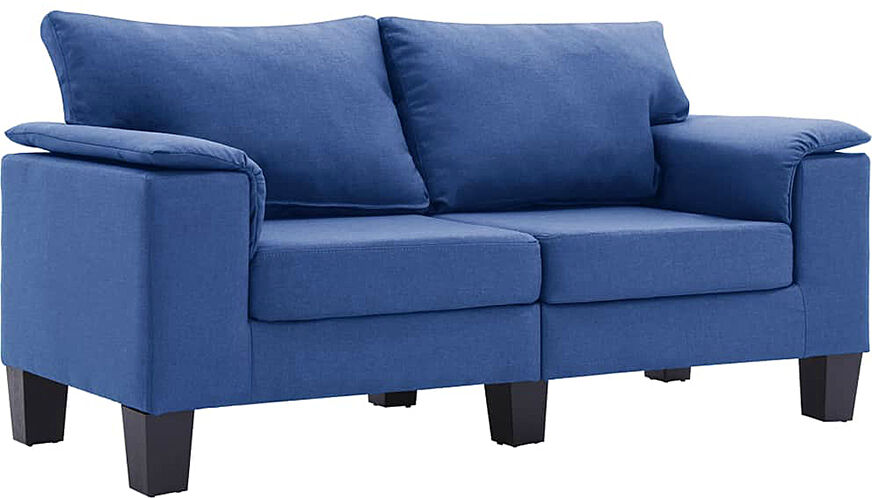 Elior 2-osobowa niebieska sofa z podłokietnikami - Ekilore 2Q