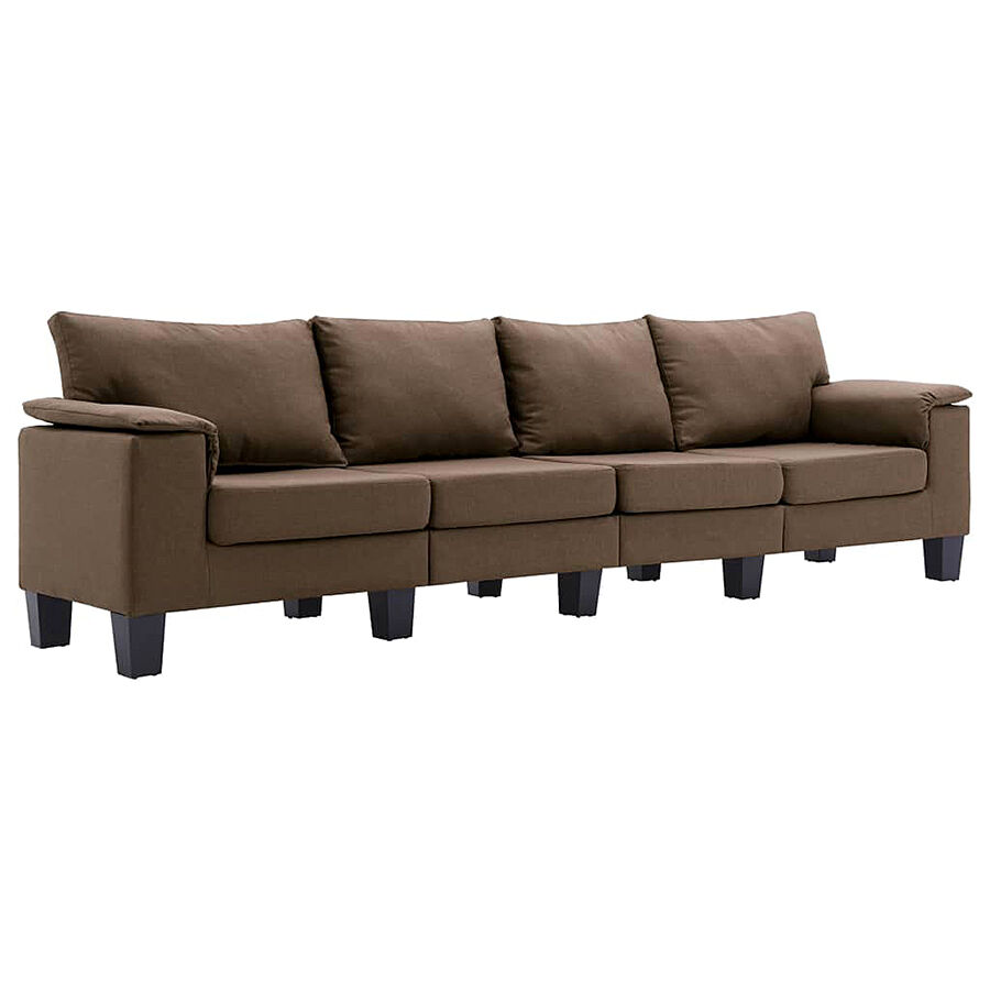 Elior 4-osobowa sofa brązowa z podłokietnikami - Ekilore 4Q