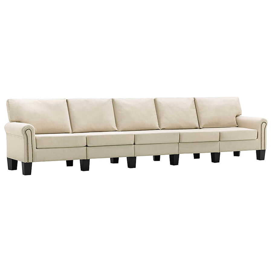 Elior 5-osobowa kremowa sofa dekoracyjna - Alaia 5X