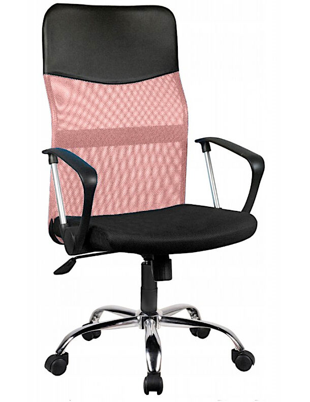 Elior Różowy fotel obrotowy do biura i pracowni - Ferno