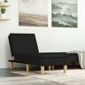 vidaXL Chaise longue tecido preto