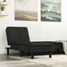 vidaXL Chaise longue veludo preto