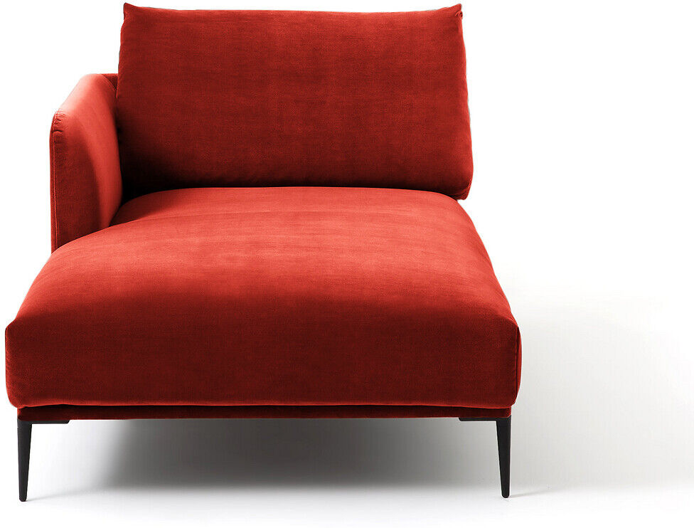 Am.pm Chaise longue em veludo, Oscar design E.Gallina   Vermelho-cinabre