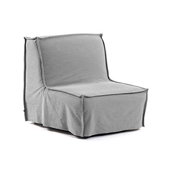 Kave Home Sofá-cama Lyanna 90 cm cinzento