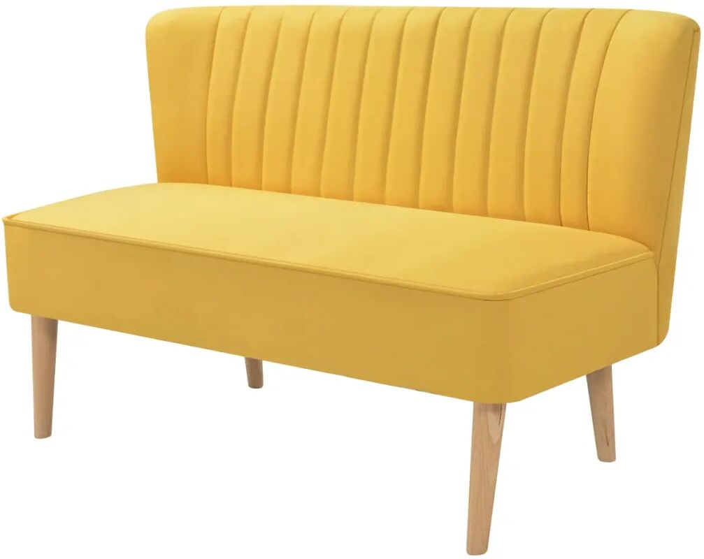 vidaXL Sofá de tecido 117x55,5x77 cm amarelo