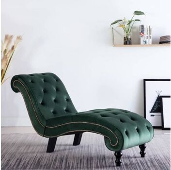 Vidaxl Chaise Longe 248610 Tecido Verde