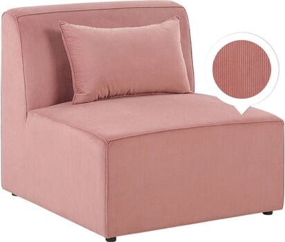 Beliani Poltrona Lemvig (Rosa - Veludo - 83x83x78 cm)