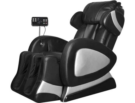 Vidaxl Cadeira de Massagens com ecrã couro artificial preto