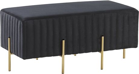 Beliani Banco Dayton (Preto - Veludo - 48x93x42 cm)