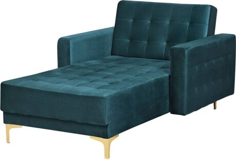 Beliani Sofá Chaise Longue Aberdeen (Verde - Veludo - 168x107x83 cm)