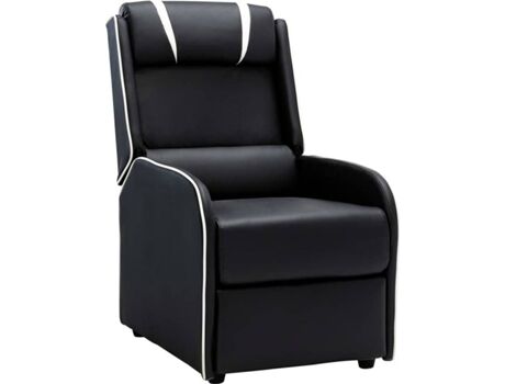 Vidaxl Cadeira Reclinável Preto (Couro Artificial)