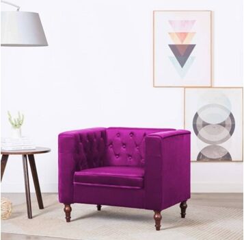 Vidaxl Poltrona Em Veludo Roxo (86 x 67 x 71 cm)