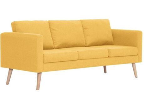 Vidaxl Sofá 281362 (168 x 70 x 73 cm - Tecido - Amarelo)