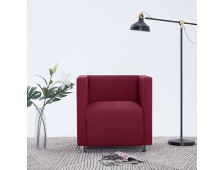 Vidaxl Poltrona 282151 (69 x 54 x 71 cm - Tecido - Vermelho)