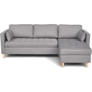 Lulu - Vändbar Schäslongsoffa  - Grå - L: 215 X D: 83 X H: 78 Cm