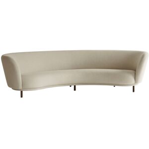 Massproductions - Dandy 4 Seater Sofa, Black Stained Legs, Fabric C+, Kvadrat - Vidar 3 0133 - Grå - Soffor