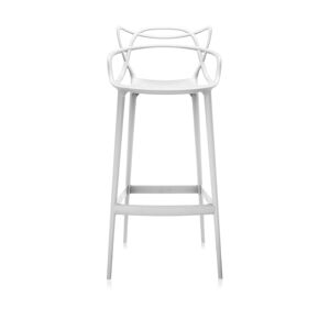 Kartell - Masters Stool 5868 White - White - Vit - Barstolar - Plast