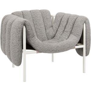 Hem - Puffy Lounge Chair - Pebble/cream - Fåtöljer - Faye Toogood - Beige,Grå - Bomull/naturmaterial/metall/syntetiskt/skum/plast