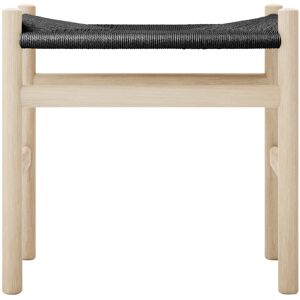 Carl Hansen - Ch53, Ek, Tvålad, Svartflätad, 43 Cm - Träfärgad - Fotpallar - Papper/trä