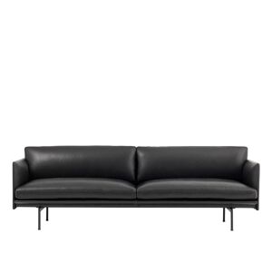 Muuto - Outline Sofa 3-Seater, Hallingdal 166 - Grå - Grå - Soffor