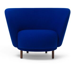 Massproductions - Dandy Armchair, Black Stained Legs, Fabric C+, Kvadrat - Vidar 3 0133 - Grå - Fåtöljer - Trä/textilmaterial