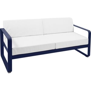 Fermob - Bellevie 2 Seater Sofa Off-White Cushions, Deep Blue - Soffor Utomhus