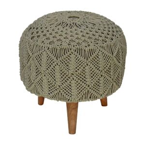 World Menagerie Feldspar 40Cm Wide Round Footstool Ottoman green 40.0 H x 40.0 W x 40.0 D cm