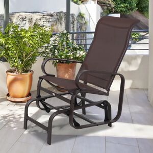Outsunny Rocking Chair brown 104.0 H x 75.0 W x 60.0 D cm